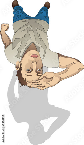 Man looking upwards