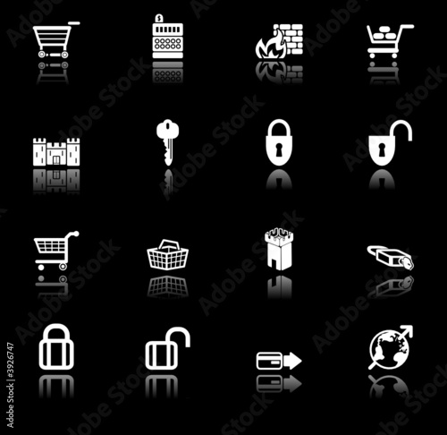 security and e-commerce icon set series