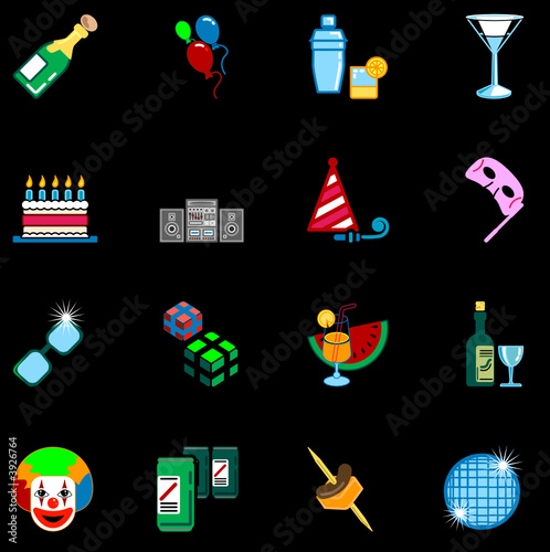  party icon set series