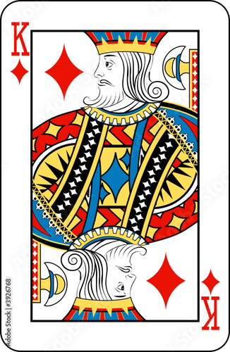  King of diamonds from deck of playing cards