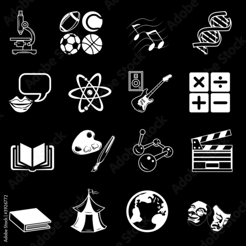  a subject category icon set