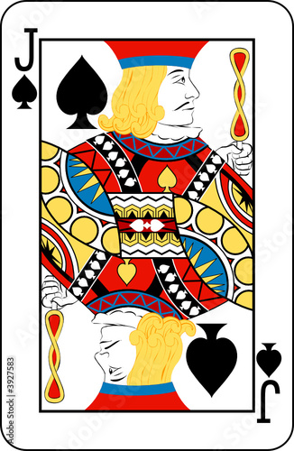  Jack of spades from deck of playing cards