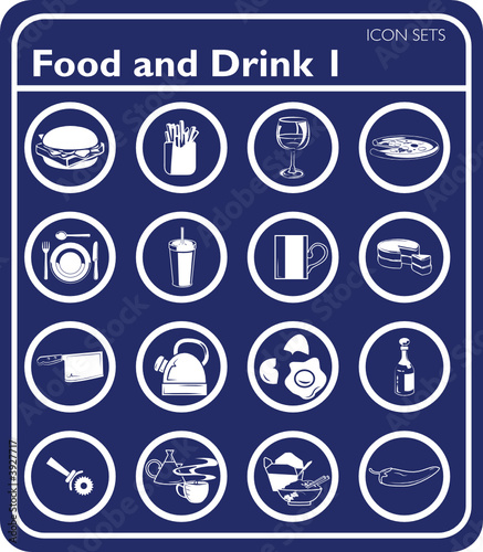  Food and drink icons. 