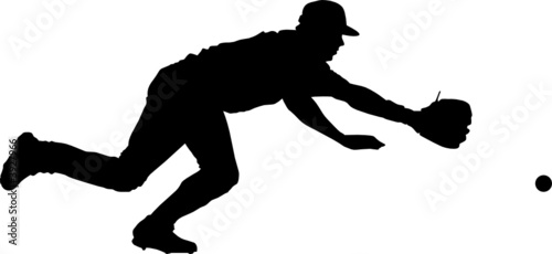 Sport silhouette - baseball player photo