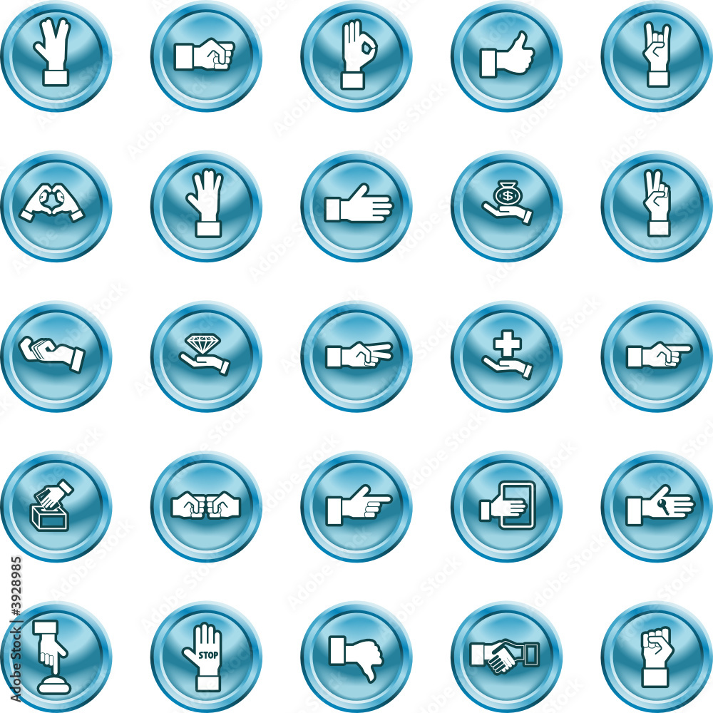 Shiny Hands Icon set Shiny Hands Icon set