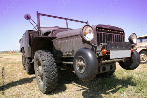 Vintage Military Special Car Color Khaki 40th, Armored car