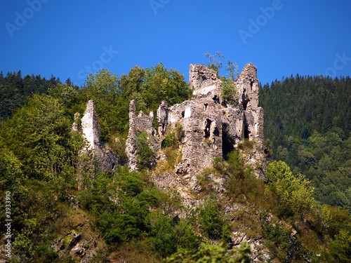 Ruined Castle of Strecno, Slovakia photo