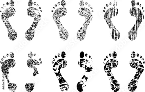 Grunge footprints