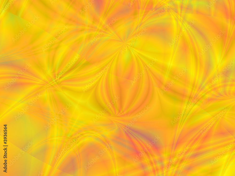 Fractal rendition of yellow curves back ground Fractal rendition of yellow curves back ground