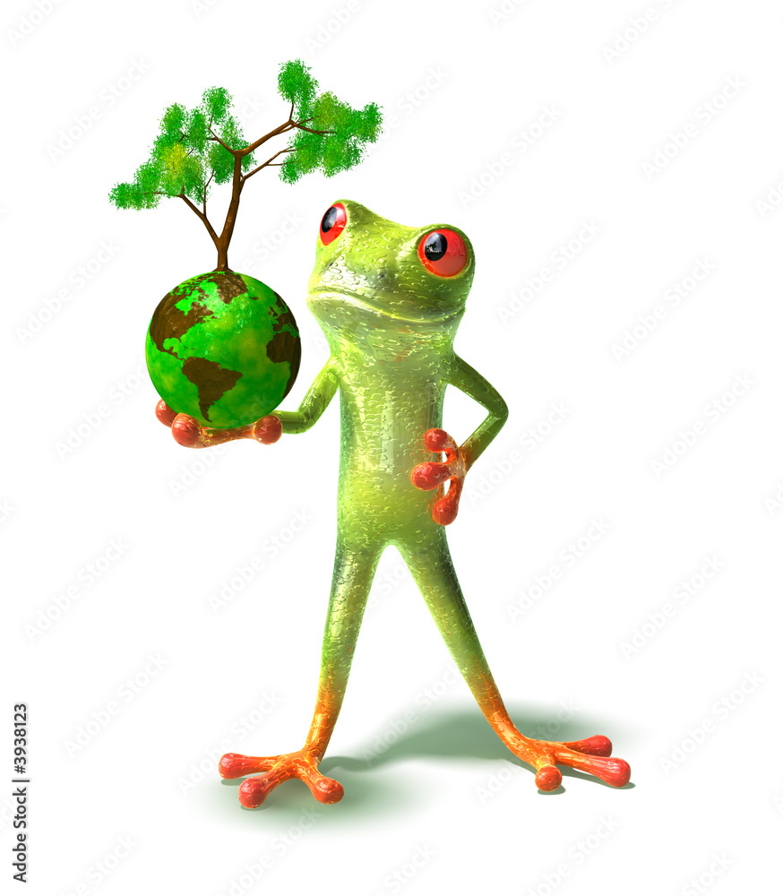 Obraz premium Grenouille pour l'écologie