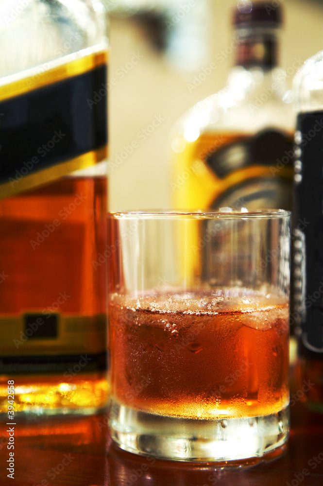 whisky with an ice whisky with an ice