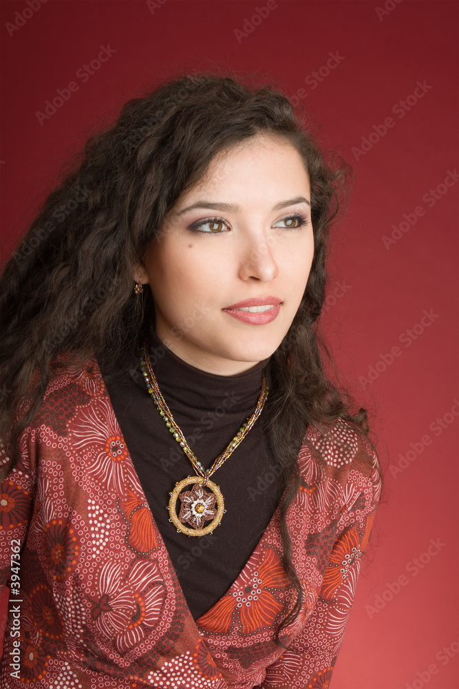 Woman in red Woman in red