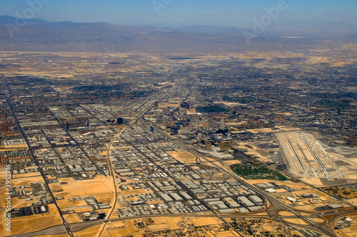 Aerial view over Las Vegas