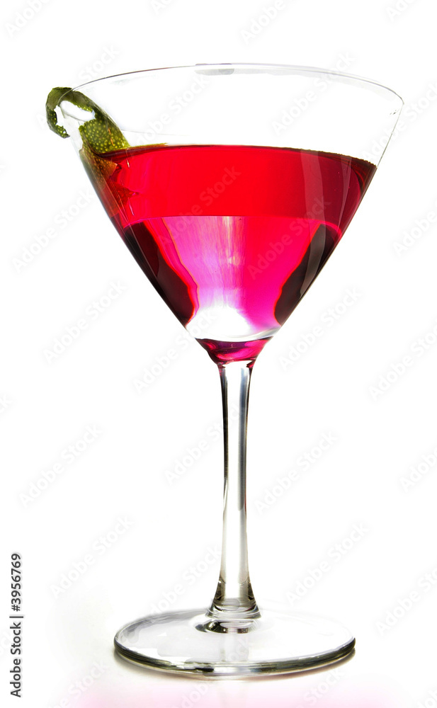 Pink Martini with lime on white Pink Martini with lime on white