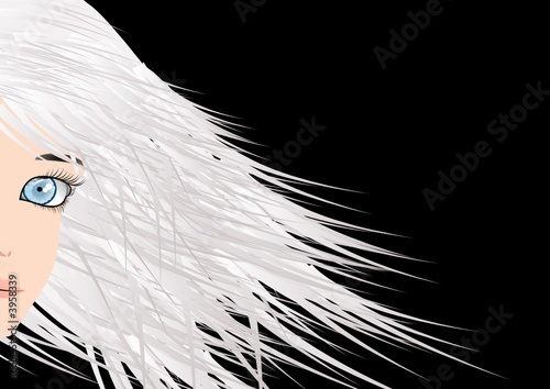 Beautiful girl in the wind