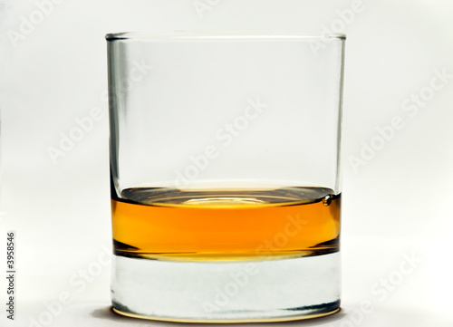 Whisky  glass - full view focus on front edge