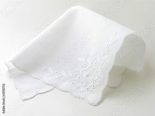 Foto white batist handkerchief