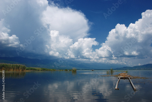 Dojran lake from Macedonia in spring