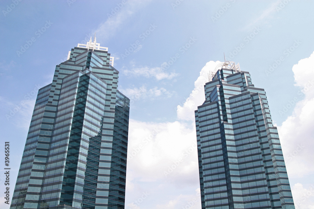 Obraz premium Two Blue Towers