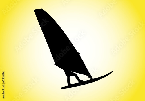 illustration of a windsurfer
