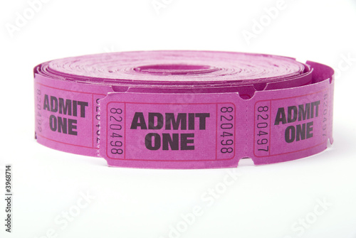 Roll of admit one ticket