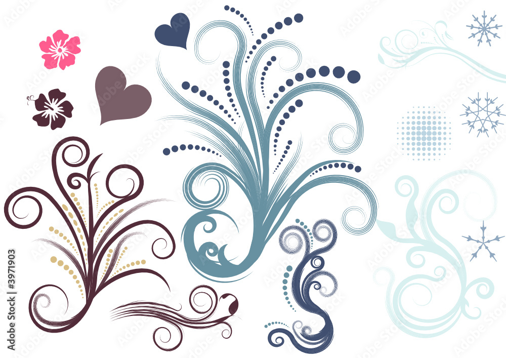 beautiful abstract vector floral design elements beautiful abstract vector floral design elements