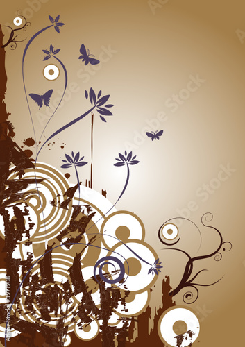 beautiful abstract vector floral design