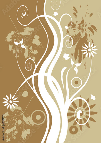 beautiful abstract vector floral design