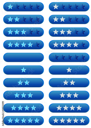 Collection de cartouches étoilées bleu