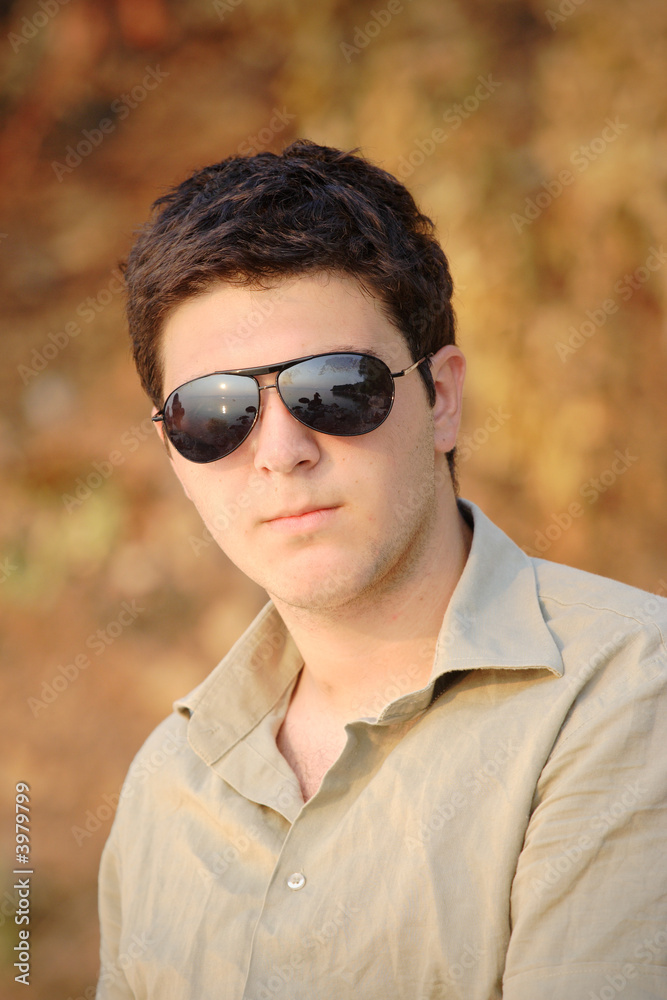 Handsome male model posing outside Handsome male model posing outside
