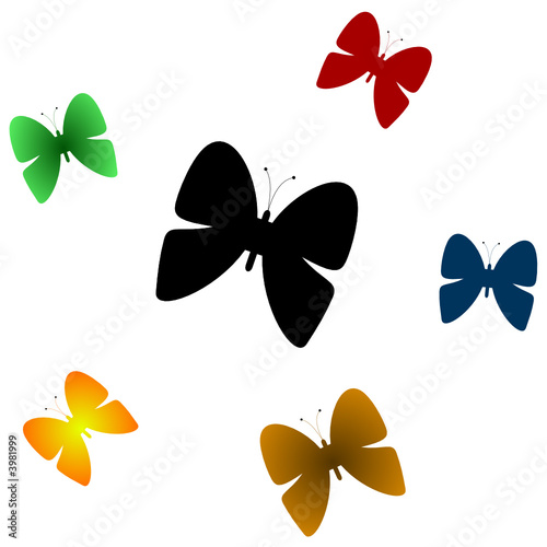 6 papillons