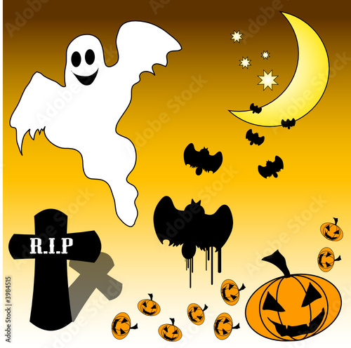 Halloween design elements
