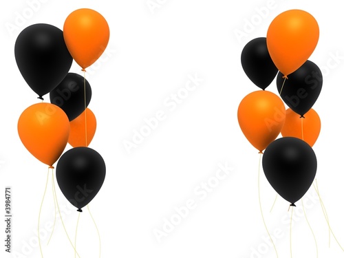 schwarze und orange luftballons photo