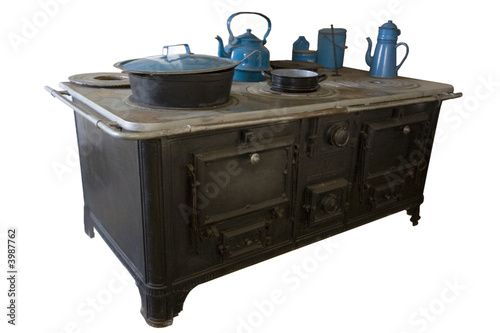 Old stove isolated