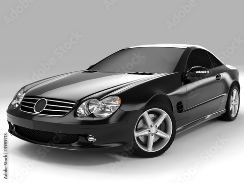 black sports car