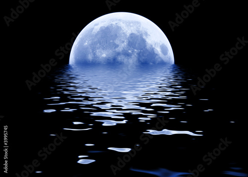 Blue moon risinig photo