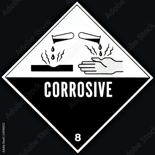 Wall Mural Corrosive Sign