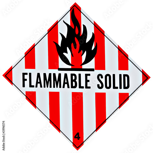 Flammable Solid Sign