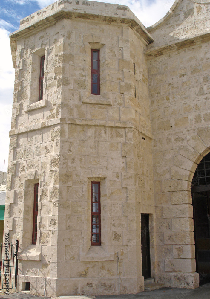 old limestone prison tower