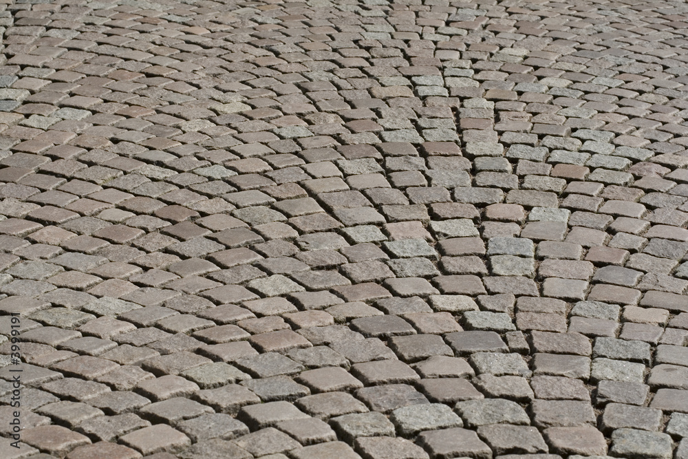 Abstract of a cobbled street