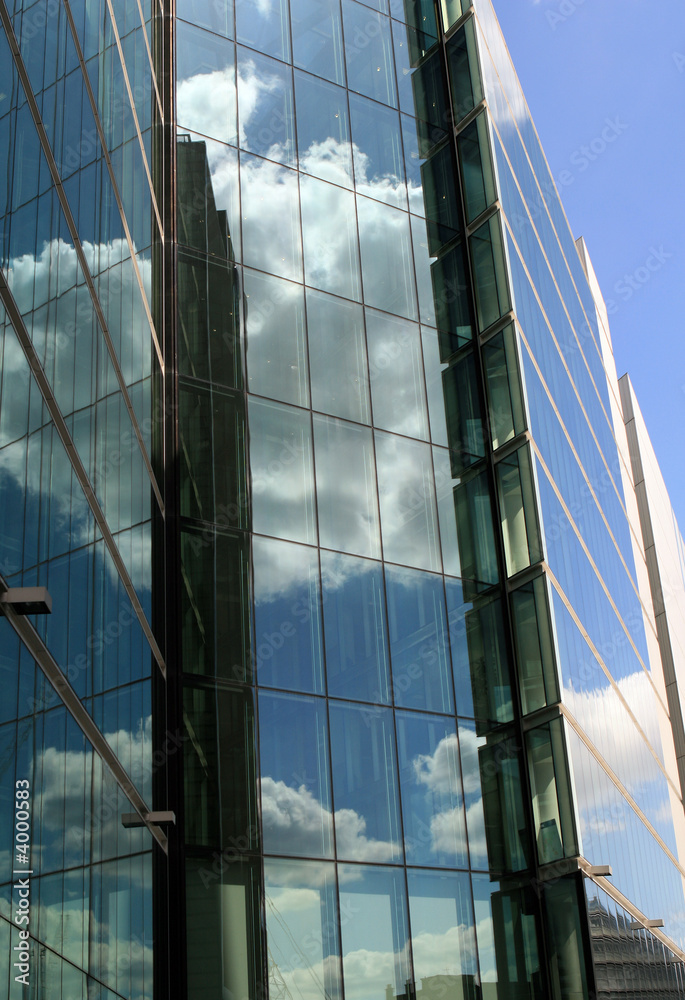 Corporate glass buildings