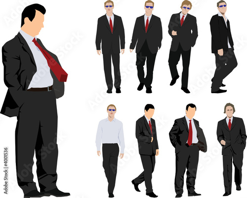 group of businessmens (vector)