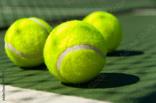 Tennis balls on Court © Michael Flippo