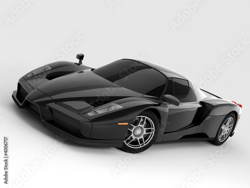black sports car