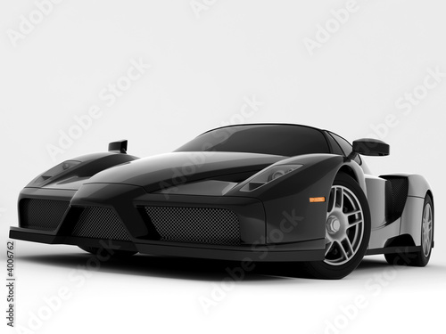black sports car