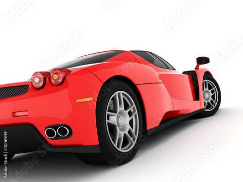 Fototapeta red sports car
