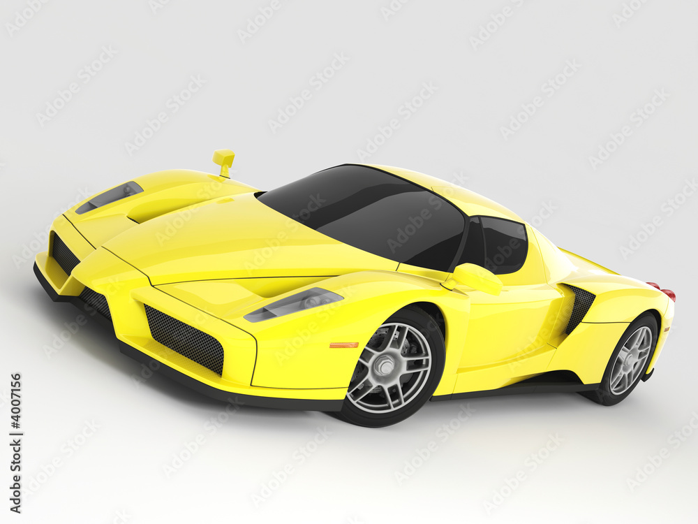 yellow sports car