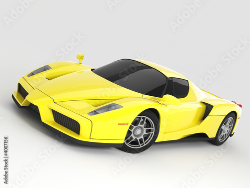 yellow sports car