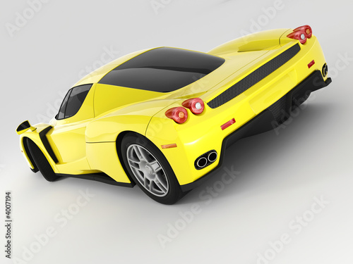 yellow sports car