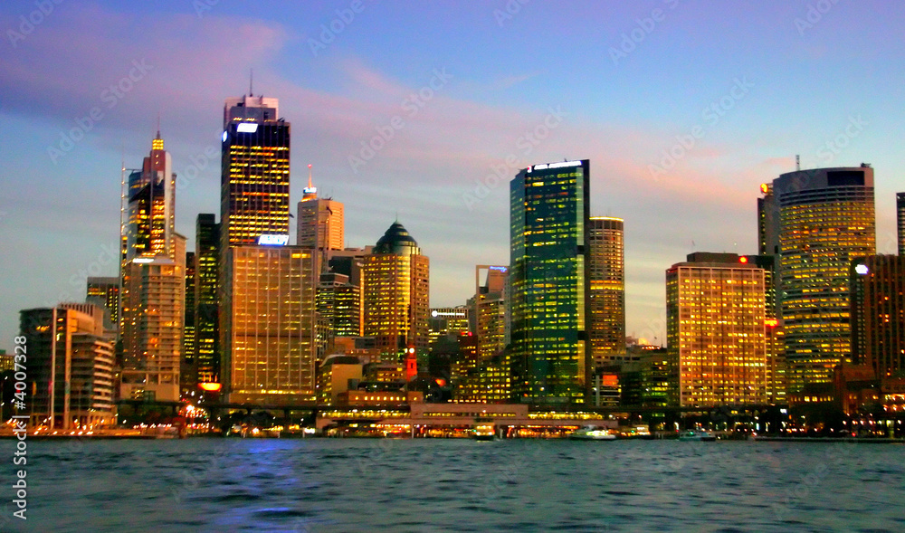 Naklejka premium Sydney skyline at night..